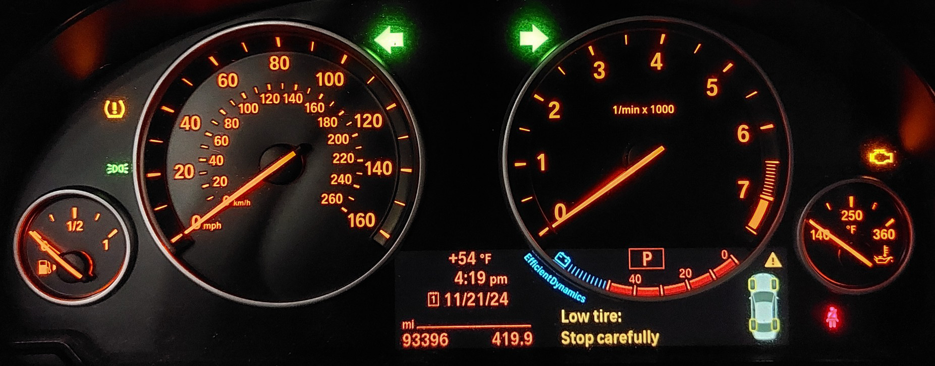2014-2017 BMW 528i 535i 550i X3 X4 X5 (F10 F15 F25 F26) SPEEDOMETER GAUGE (93k) — exact item pictured